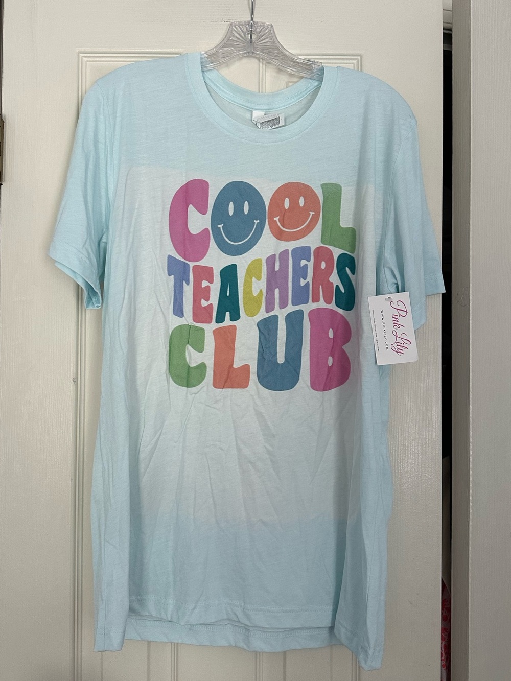 NWT Blue "Cool Teachers Club" graphic tee